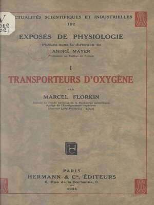 cover image of Transporteurs d'oxygène